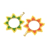 Brass & Glass Seed Beaded Pendants PALLOY-MZ01373-2