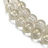 Frosted Transparent Glass Bead Strands X1-GLAA-P065-8mm-01-4