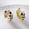 Brass & 925 Sterling Silver Pin Hoop Earrings EJEW-R013-01G-3