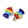 Handmade Lampwork Pendants X1-LAMP-A007-01G-05-2