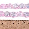 Electroplate Transparent Glass Beads Strands EGLA-Q136-02A-03-4
