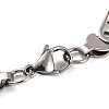 304 Stainless Steel Mariner Star Link Chain Bracelets BJEW-B078-57GP-3