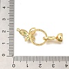 Brass Micro Pave Cubic Zirconia Fold Over Clasps KK-K389-025G-3