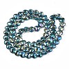 Electroplate Glass Beads Strands EGLA-S188-14-B01-2