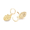 Brass Lion Dangle Leverback Earrings for Women EJEW-N012-76LG-3