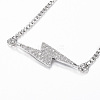 Adjustable Brass Micro Pave Cubic Zirconia Flash Slider Bracelets BJEW-E317-38P-2