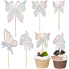 12 Sets 3 Styles Mushroom Fairy Butterfly Cake Topper Sets DIY-SC0024-82-1
