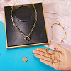 2Pcs Brass Paperclip Chains Necklaces NJEW-TAC0046-5