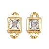 Brass Pave Clear Cubic Zirconia Connector Charms KK-A269-25G-1