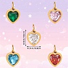 10Pcs 5 Colors 304 Stainless Steel Pendants STAS-SZ0003-25-2