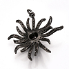 Brass Micro Pave Cubic Zirconia Pendants ZIRC-T004-21B-3