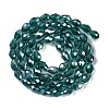 Transparent Electroplate Glass Beads Strands LS-EGLA-N013-T6mm-B24-2