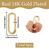 6Pcs Brass Spring Gate Rings KK-SC0006-35-2