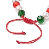 3Pcs Christmas Glass Bracelets BJEW-JB12438-6