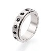 201 Stainless Steel Rotating Fidget Band Ring MATO-PW0001-059B-04-1