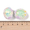 Luminous Polymer Clay Glass Rhinestone Beads CLAY-H003-05D-4
