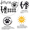 Gorgecraft 8 Sheets 4 Style Waterproof Heart & Bear Paw Pattern PET Car Decals Stickers STIC-GF0001-03C-4