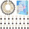 Letter A~Z Alloy Enamel Charms Pendant Locking Stitch Markers HJEW-SC00079-1