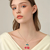 10Pcs Opaque Alloy Acrylic Pendants FIND-SC0020-49-5