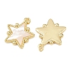Natural Shell Star Pendants KK-L251-43G-02-2
