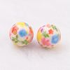 Spray Painted Resin Beads LS-GLAA-F049-A16-2