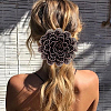 Flower Cloth Rhinestone Broochs JEWB-WH20009-06P-02-7