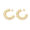 Brass Sun Stud Earrings EJEW-D065-05G-1