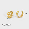 Stainless Steel C-Shaped Cuff Earrings HW4701-4-2