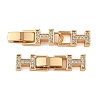 SHEGRACE Brass Micro Pave Clear Cubic Zirconia Fold Over Claps XGRQ5K256-843G-1