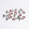 Tibetan Style Alloy European Dangle Charms ENAM-G122-01AS-2