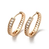 Brass Micro Pave Cubic Zirconia Hoop Earrings for Women EJEW-M238-33KCG-1