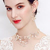 Alloy Fresh Water Pearl Rhinestone Jewelry Sets FS-WG8E598-01-3