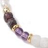 Natural Mixed Gemstone Beads Stretch Bracelets for Women BJEW-JB13316-01-3