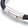 Leather Cord Bracelet BJEW-E350-01A-3