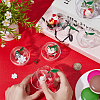 Christmas Apple Shaped Transparent Plastic Jewelry Gift Storage Boxes with Lid CON-WH0089-167A-2