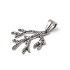 304 Stainless Steel Pendant Rhinestone Settings STAS-B167-13A-P-2