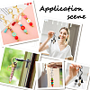 20Pcs 5 Colors Iron Bar Beadable Keychain for Jewelry Making DIY Crafts KEYC-SC0001-11-4