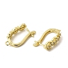 Flat Round Brass Micro Pave Clear Cubic Zirconia Hoop Earring Findings KK-A289-02G-2
