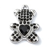 Rack Plating Alloy with Rhinestone Pendants FIND-Z051-06P-03-1
