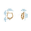 Rack Plating Brass Hoop Earring Findings with Latch Back Closure KK-TA0007-39-8