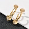 Heart Brass Micro Pave Clear Cubic Zirconia Clip-on Earrings EJEW-K286-12G-2