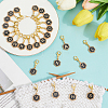 26Pcs Alloy Enamel Pendant Locking Stitch Markers HJEW-SC00139-3