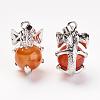 Natural Carnelian/Red Agate Pendants G-G713-D06-2