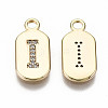 Brass Micro Pave Clear Cubic Zirconia Pendants KK-S360-052I-NF-2