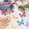 60Pcs 12 Styles 3D Gauze Butterfly Ornament Accessories FIND-SP0020-64C-3