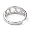 Non-Tarnish 304 Stainless Steel Hollow Heart Adjustable Rings RJEW-D006-12P-3