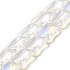 Transparent Electroplate Glass Beads Strands EGLA-H103-AB03-1