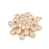 Brass Micro Pave Cubic Zirconia with Glass Pendants KK-Q026-16G-2