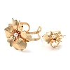 Flower Alloy Adjustable Rings & Cuff Bangle Set for Women SJEW-G082-01G-2