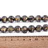Frosted Handmade Foil Glass Beads Strands FOIL-Q002-02D-4